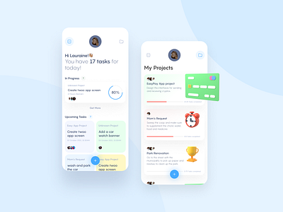 Task Manager App app conception design figma mobile task management typography ui ux