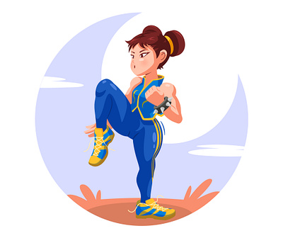 Chun Li adobe illustrator anime chun li digital illustration girl illustration street fighter vector