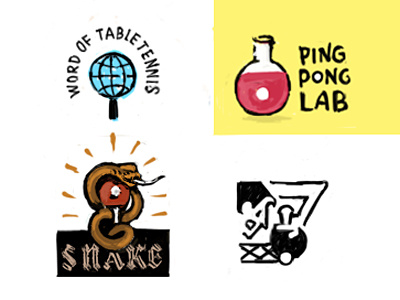 Ping Pong Logos logos pingpong snake tennis