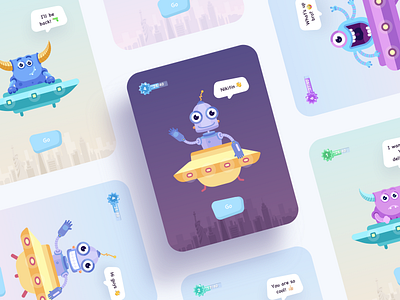 Alien Characters Design alien aliens app design character design characters creative design game graphic design illustration