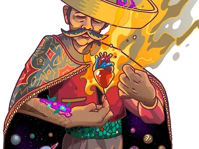 Desprenderse burn burnning design heart ill illustration mexico