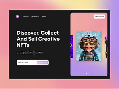 NFT Landing Page crypto defi ico landing landing page landing page nft metamask mint minting nft nft artist nft design nft landing nft landing page nft web nft web design opensea web web design