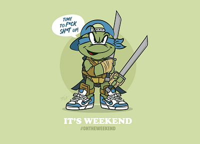 It's weekend! Time to F things up ;) characterart characterdesign characterdrawing design digitalart drawing graphic design graphic designer illustration illustrator leonardo nike relaxing tmnt turtle turtles vector