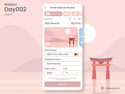 #dailyUI 002 | Checkout @RofiqulAnam4 bank checkout dailyui dailyui002 design graphic design mobile ui uidesign userexperien userinterface ux webdesign website