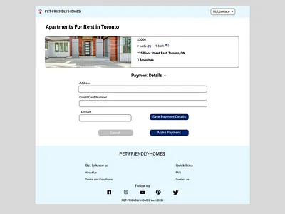 Website for Pet friendly location design ui user research ux web design
