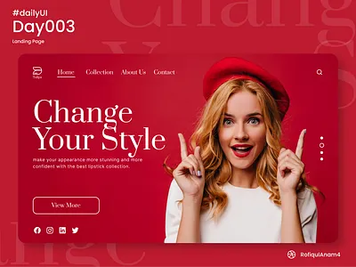 DailyUI 003 | Landing Page @RofiqulAnam4 challenge daily003 graphic design landing page red saily003challenge ui user experience user interface userinterface ux webdesign website