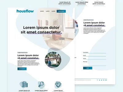 Property Developer Website branding design development minimal mockup one page property ui ux website