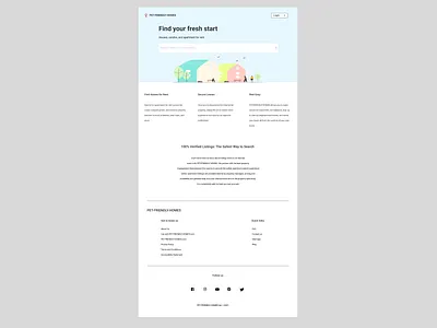 Website for Pet friendly homes design ui user research ux web design