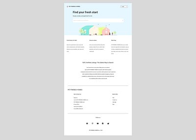 Website for Pet friendly homes design ui user research ux web design