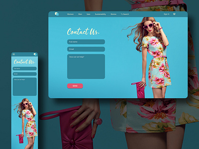 Contact Form 028 contact daily ui dailyui desktop fashion mobile ui