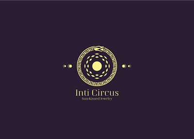 Logo for Inti Circus circle design elegant etnic geometric gold jewelry kundalini logo reincarnation snake vector violet