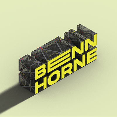 Benn Horne 3d design dj geometric illustration music texture type typography yellow