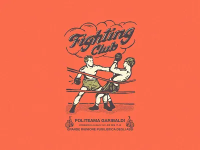 Fighting Club artwork branding design graphic design illustration logo vintagedesign