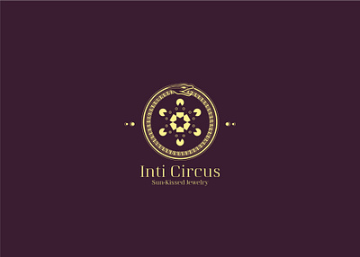 Logo for Inti Circus circle design elegant geometric gold illustration illustrator jewelry kundalini logo purple reincarnation snake sun vector