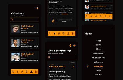 Charity App app branding creative design donation iamfaysal modern ui ux
