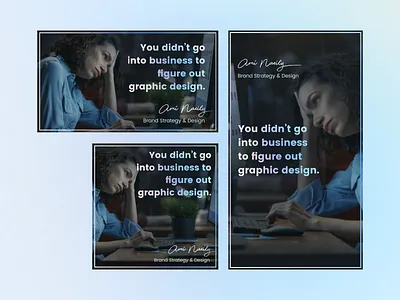 Social ads for graphic designer ad blue emotion expression gradient instagram person post social