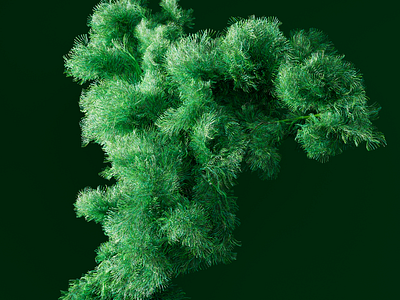 Soon 3d c4d cinema4d design fibers green greens illustration mospline plants redshift tree trees