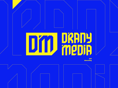 Drany Media Branding 2022 advertising blue branding christian dran drany graphic design illustration ldk ledangkhoa logo media modern ooh saigon vietnam yellow