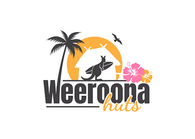 Weerona Huts branding design illustration logo vector