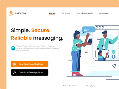 Chatroom - Website design ui ux
