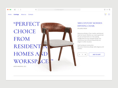 Furniture Store Product Card | Website design minimalist typography ui website