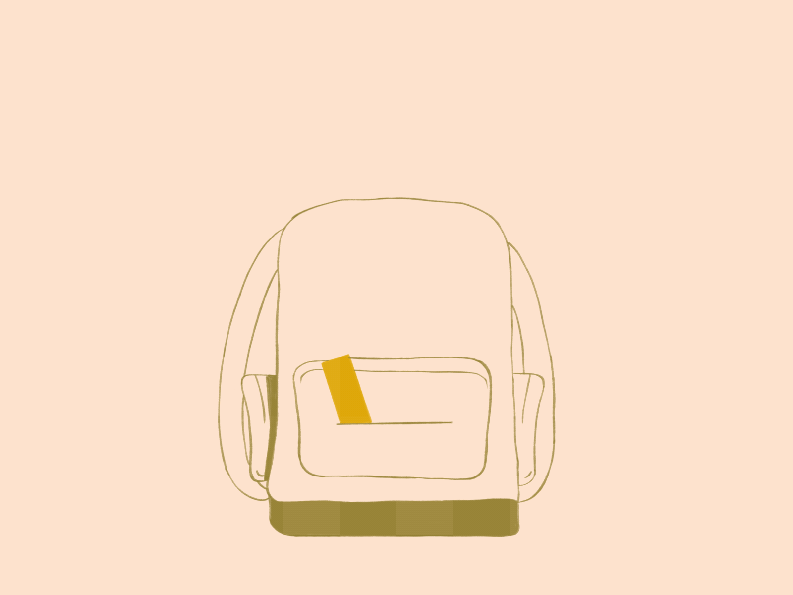 Back to School 2d animation animation animations back to school backpack frame by frame illustration motion graphic pencil procreate school student