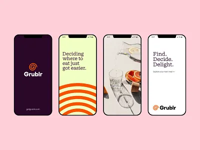 Grublr Brand Identity art direction b2c brand design brand identity branding food branding icon layout logo modern saas simple symbol tech typography vis visual identity system