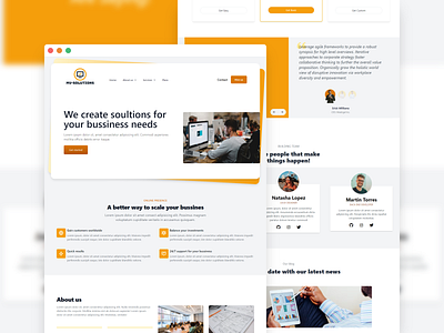 Landing page for a Software Company agency company development software websolutions