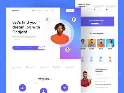 Job Finding Agency Landing Page filip justic job agency job agency website job finding jobfinding landingpage landing page masud rana mrstudio rtralrayhan sajon shekh al raihan slava kornilov ui ux web design web header web ui web uiux zahidvector zhenya rynzhuk