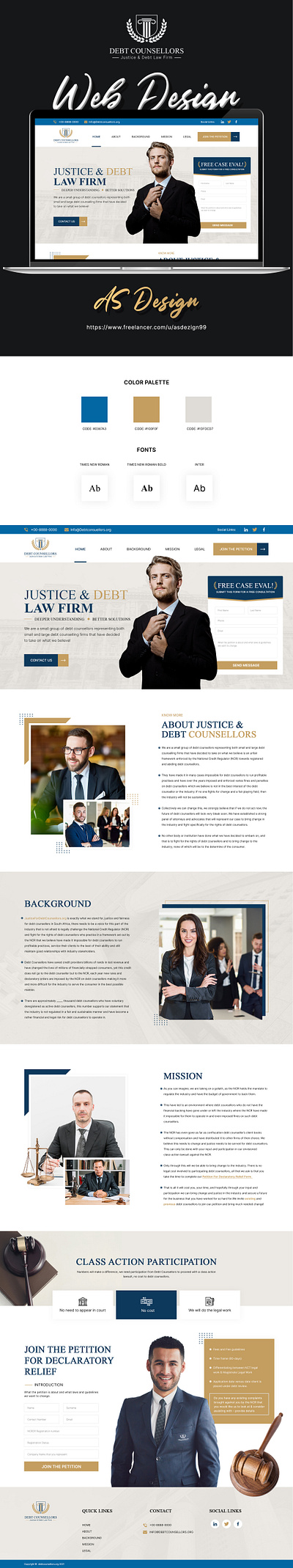 Landing Page Design For Law Agency bannerdesign branding creativedesign design graphic design homepagedesign landingpagedesign responsvedesign sleekdesign typography ui webpagedesign website websitedesign