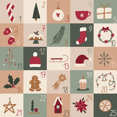 Advent calendar advent calendar christmas design event gift graphic design holiday illustration new year vector