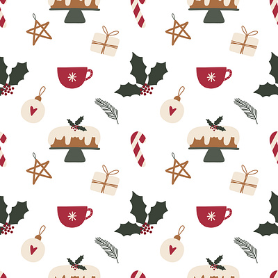 Christmas pattern christmas design event gift graphic design holiday illustration merry new year paper pattern vector