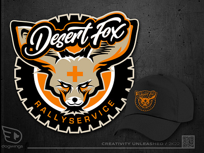 Desert Fox Rally Service branding chipdavid desert fox design dogwings drawing fox illustration logo racing vector