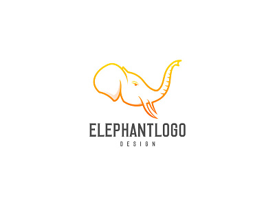 Elephant line art branding design elephant color logo elephant line art elephant logo flat graphic design illustration