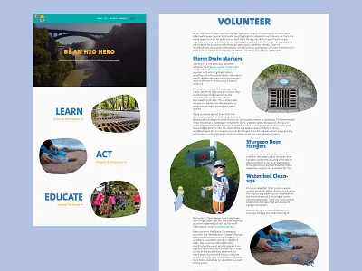 H2O Hero Website branding conservation environment frontend development great lakes h2o lake ontario public program rochester site squarespace ui water website