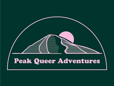 Peak Queer Adventures branding design icon illustration logo