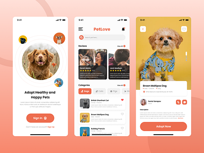 Pet Shop UI Mobile App Design app design graphicdesign mobile app mobile app design petshop petshop app petshop mobile app petshop ui ui uiux userexperience userinterface ux