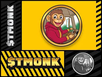 Crypto Token Logo Design ($TMONK) altcoin logo blockchain logo cartoonmascot crypto branding crypto icon design crypto identity cryptocurrency logo defi logo design digital coin design illustration logo meme coin logo meme logo meme token logo nft logo token branding token design vector web3 logo