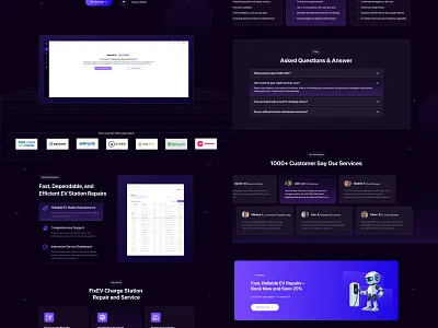 Creative Marketing Site - FIXEV charging station website creative marketing figma fixev marketing design marketing site service and reapir ui design uiux ux design website design