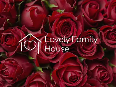 Lovely Family House Logo Design adobeillustrator adobephotoshop brand design handmadegifts heart house identity logo print symbol visitcard visual