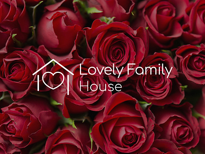 Lovely Family House Logo Design adobeillustrator adobephotoshop brand design handmadegifts heart house identity logo print symbol visitcard visual