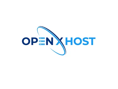 OpenXhost logo design host host logo logo design open openxhost x x logo