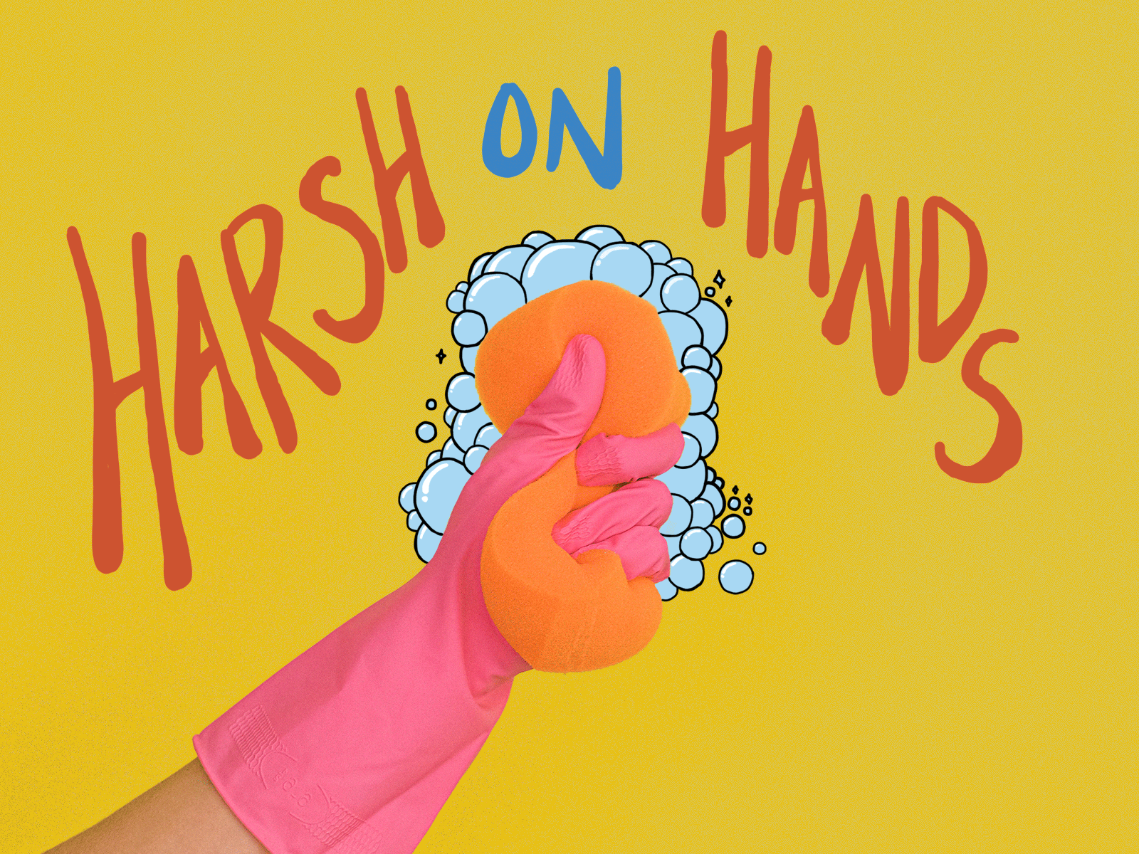 Soap Scum animation chemicals clean cleaning dish soap dishes eco ecosystem environment environmentalist gif gloves green illustration soap sponge suds sustainable typography