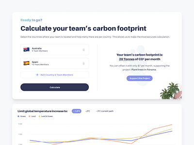 Carbon Emissions Calculator carbon clean climate form ux web design white