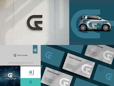 Monogram Chris brand designer brand guideline brand identity branding business card car wrap design icon illustration lettermark logo logo design logo designer logocreator minimal monogram typography ui ux vector