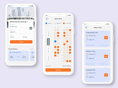 Train Ticket Booking App app booking home kai ticket train ui ux