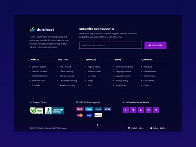 Creative web page footer design concept app banner branding clean color concept creative design footer gradient illustration minimal modern page secdtion template ui ux web website