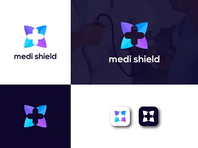 Medical Shield logo best logo design branding creative logo design flat logo logo logo and brand identity logo design medi shield logo medical logo minimal logo modern logo shield logo symbol