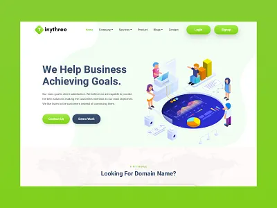 Corporate portfolio home banner design concept app banner branding clean color concept corporate creative design gradient home page illustration modern page template ui ux vector web website