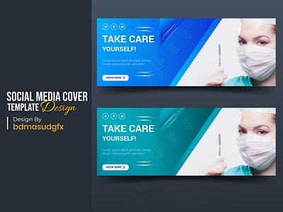 Healthcare and medical social media web banner social media